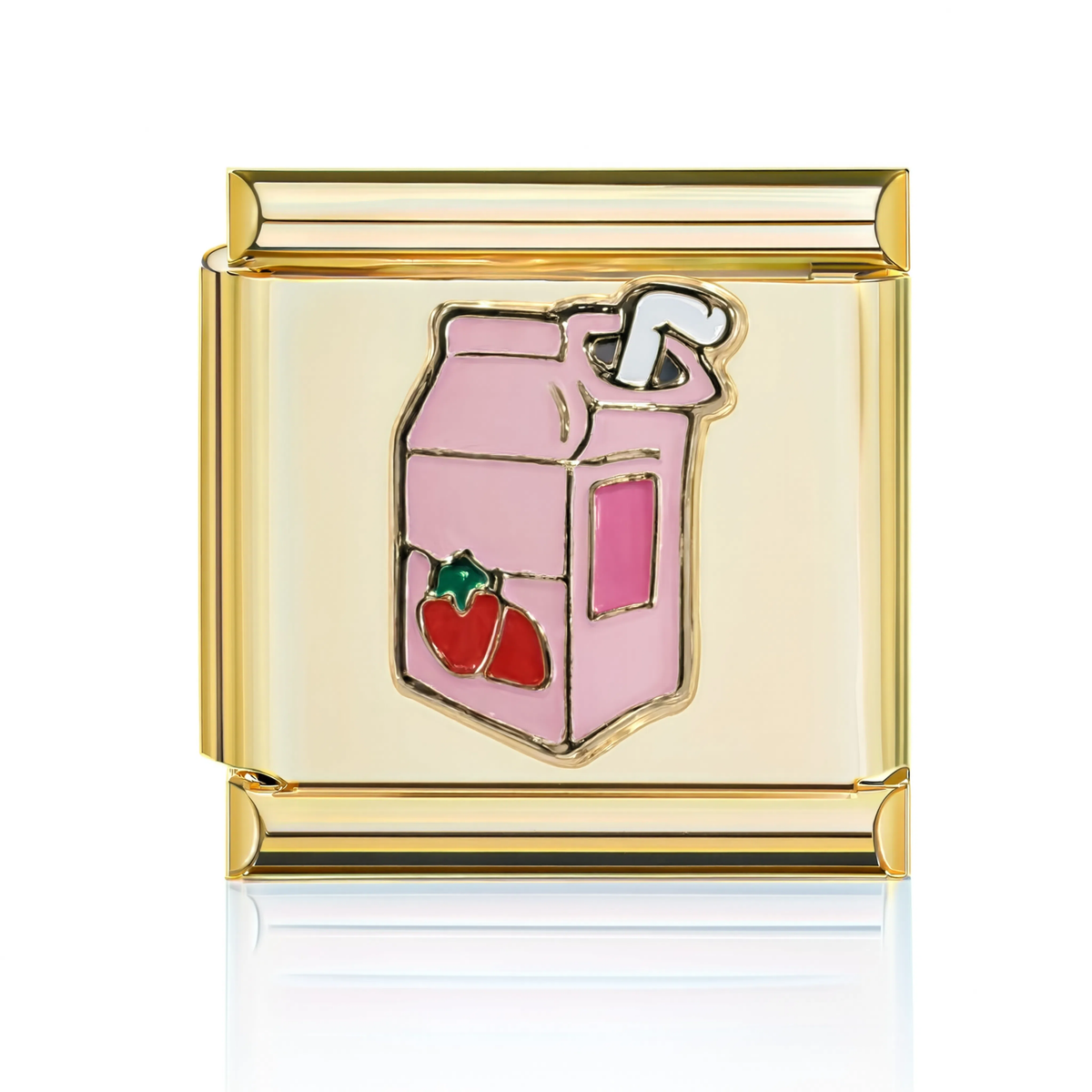 Strawberry Milk Carton Gold