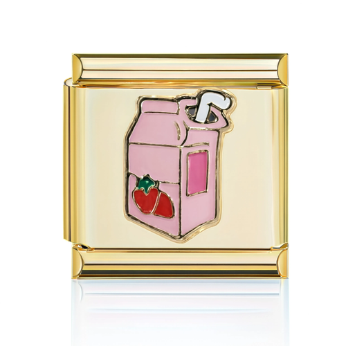 Strawberry Milk Carton Gold