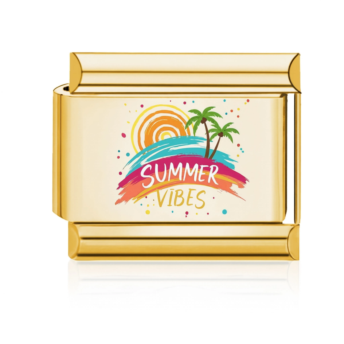 Summer Vibes Island Italian Charm - Gold