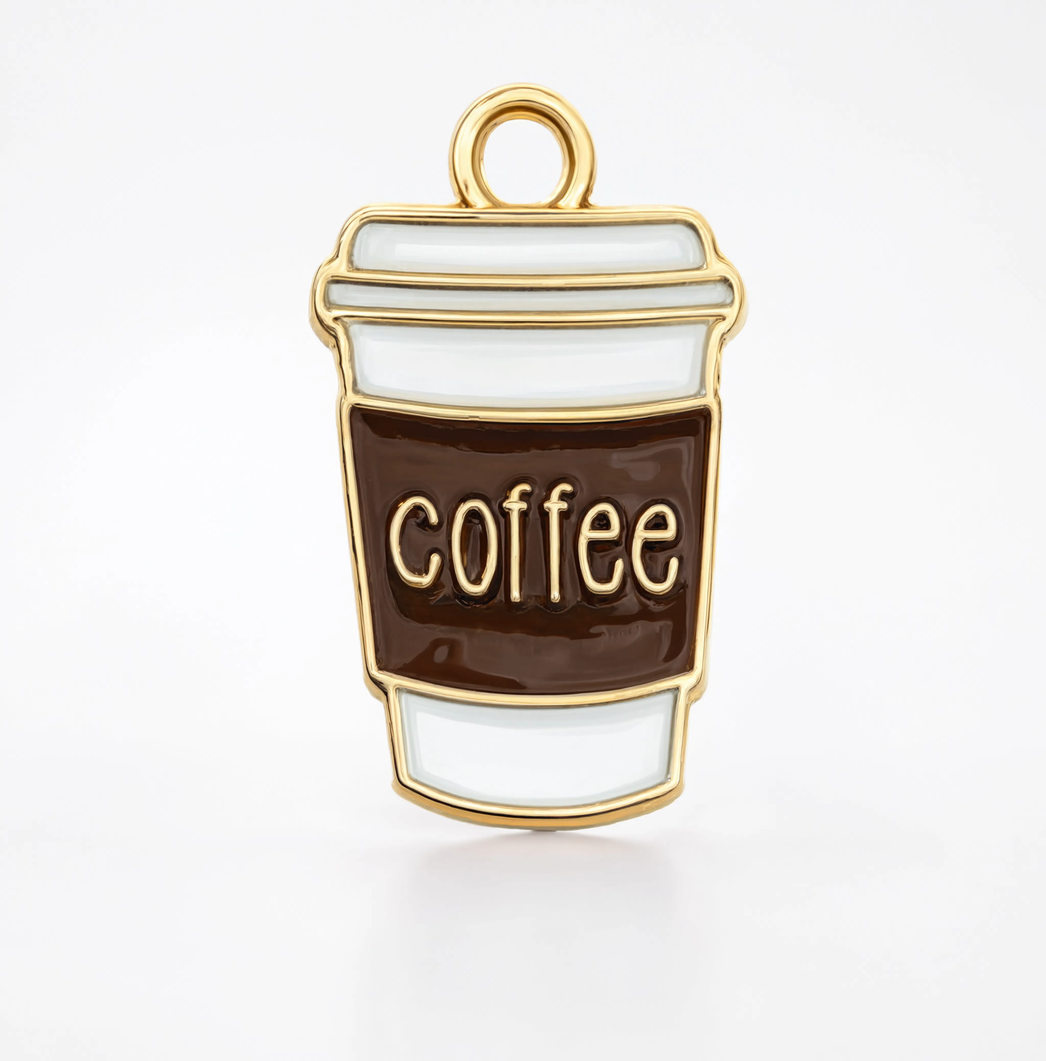 Takeaway Coffee Cup Charm Gold