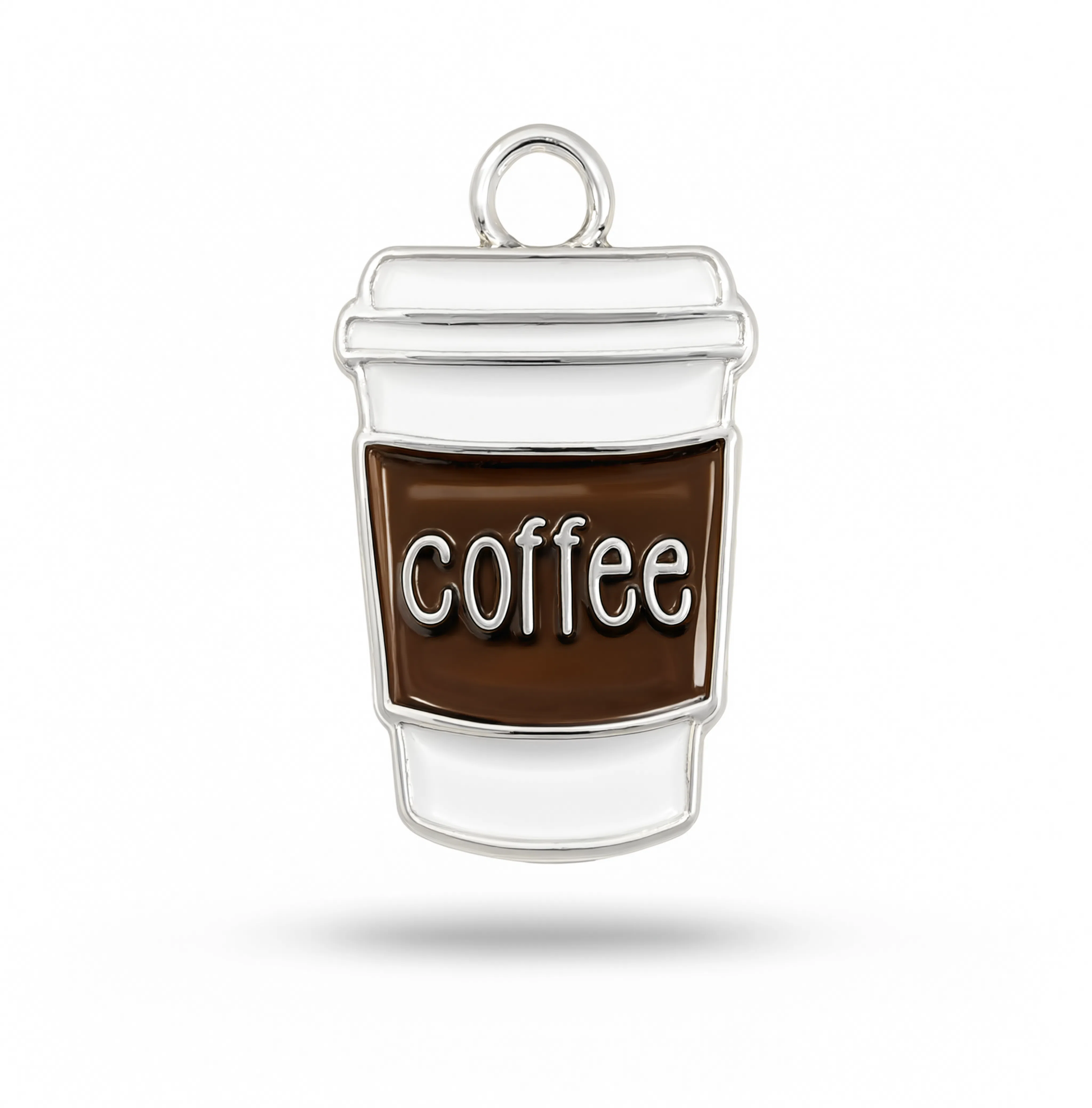 Takeaway Coffee Cup Charm Silver