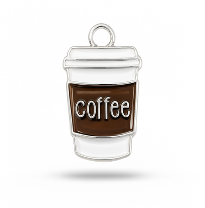 Takeaway Coffee Cup Charm Silver