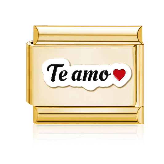 Te Amo Italian Charm Gold