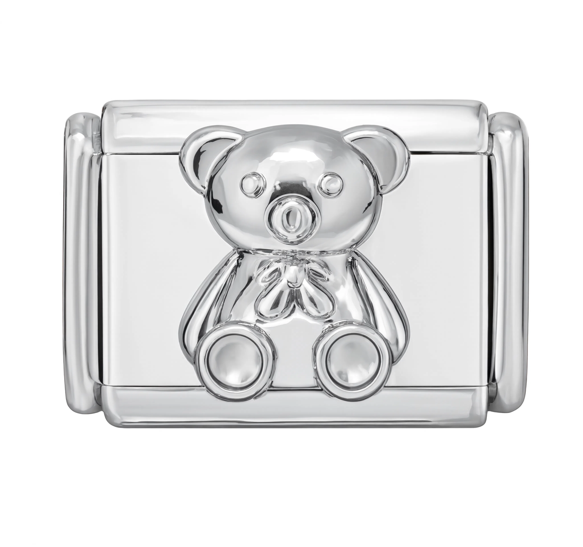 Teddy Bear Charm Silver