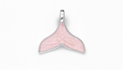 Whale Tail Pink Charm Silver
