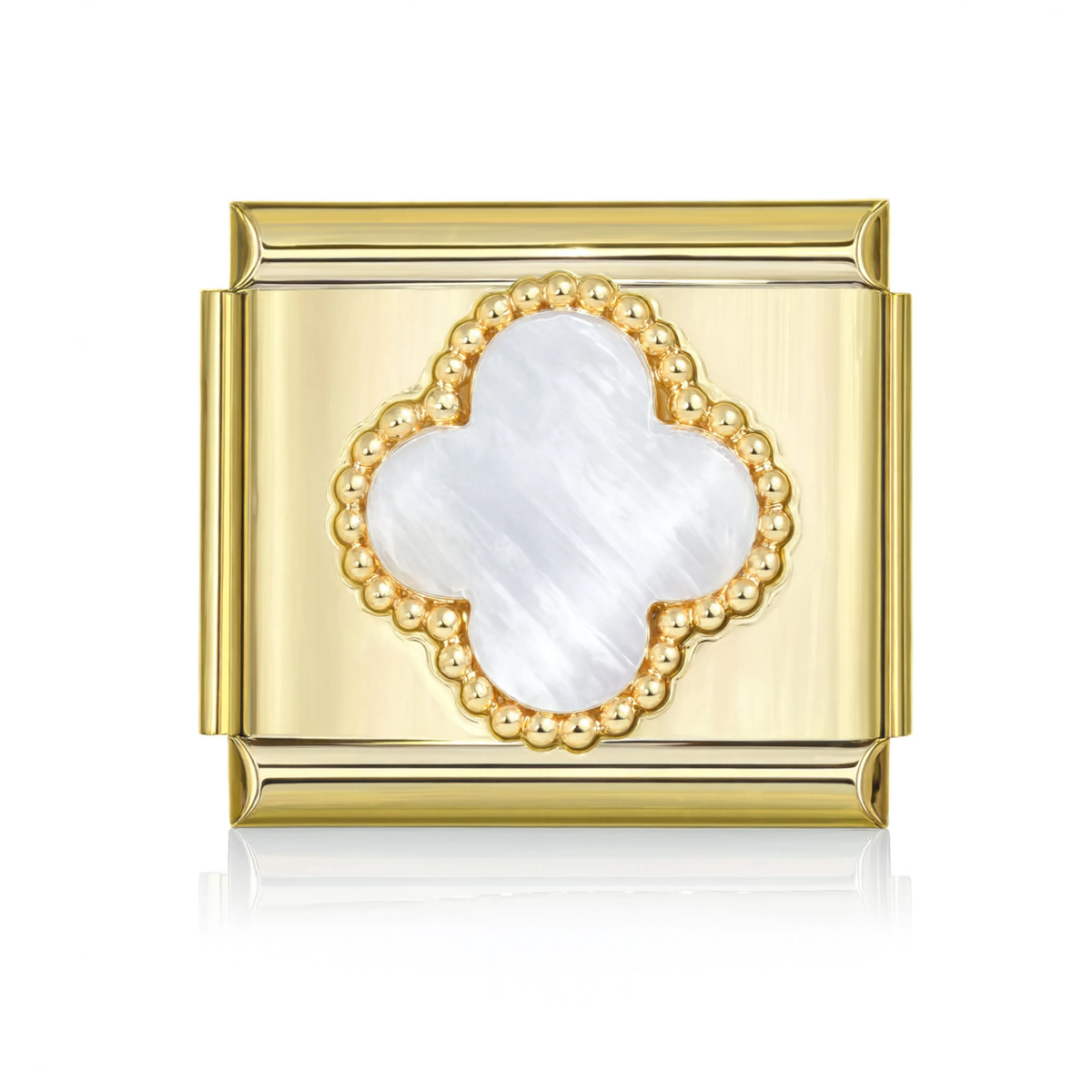 White Clover Italian Charm Gold