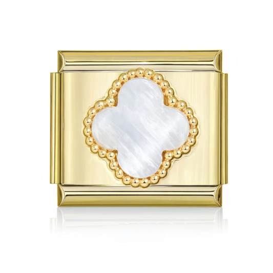 White Clover Italian Charm Gold