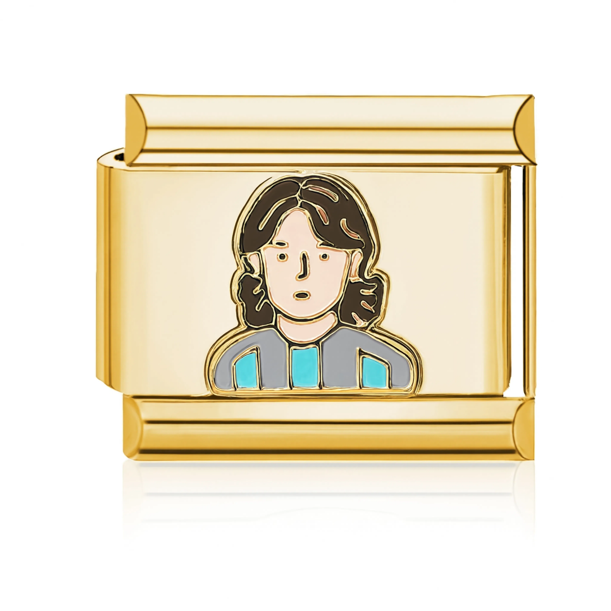 Woman Half-Body Italian Charm - Gold
