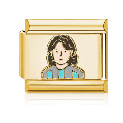 Woman Half-Body Italian Charm - Gold