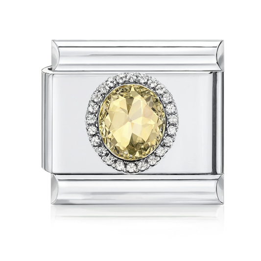 Yellow Gem Halo Charm HD