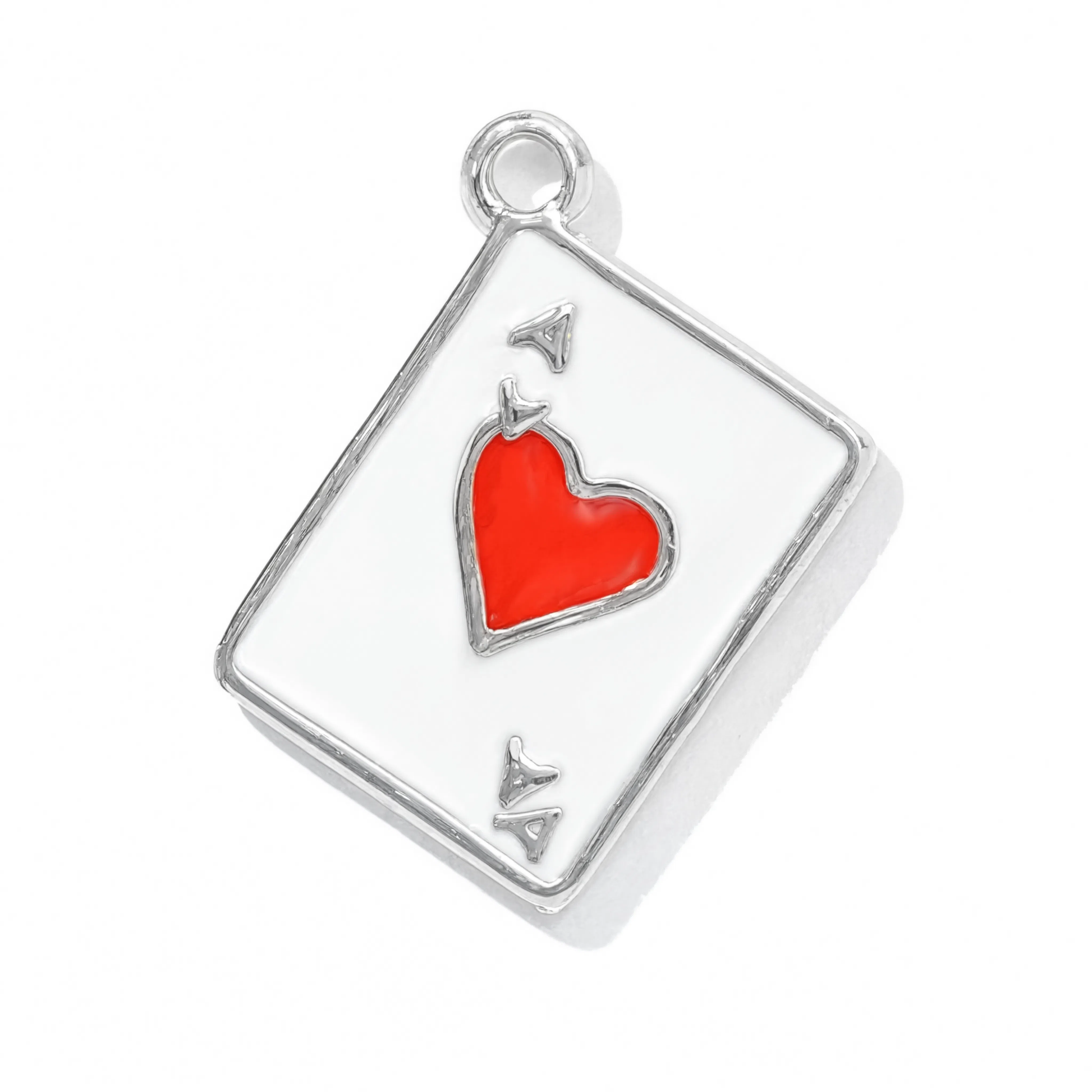 Ace of Hearts Charm Silver — product view
