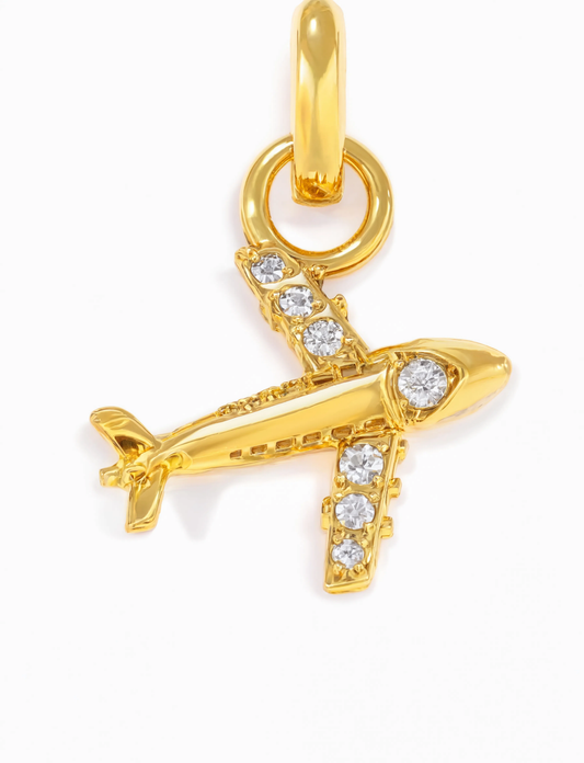 Airplane Charm Gold — product view