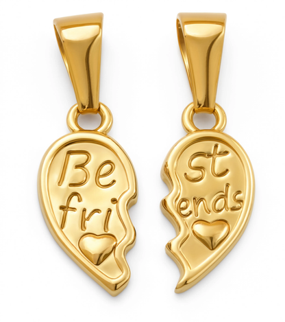 Best Friends Heart Charm Gold — product view