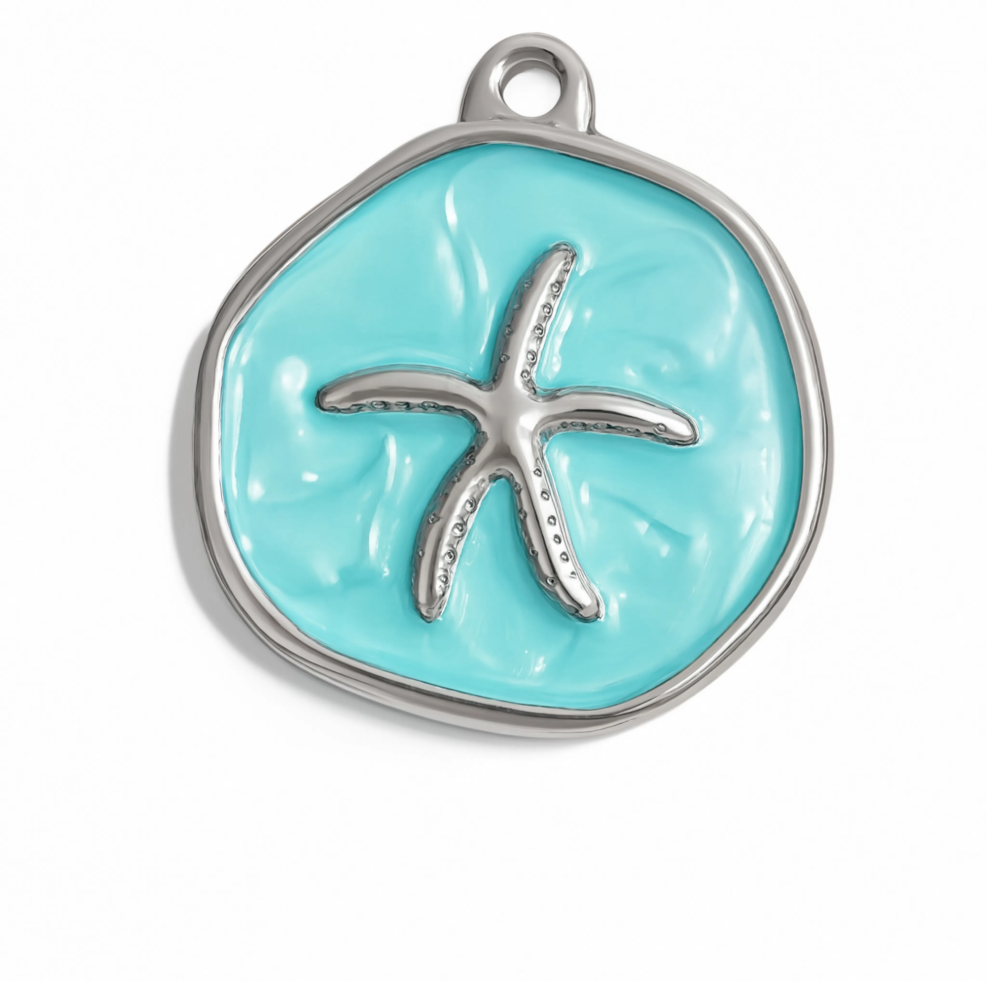 Blue Starfish Charm Silver — product view