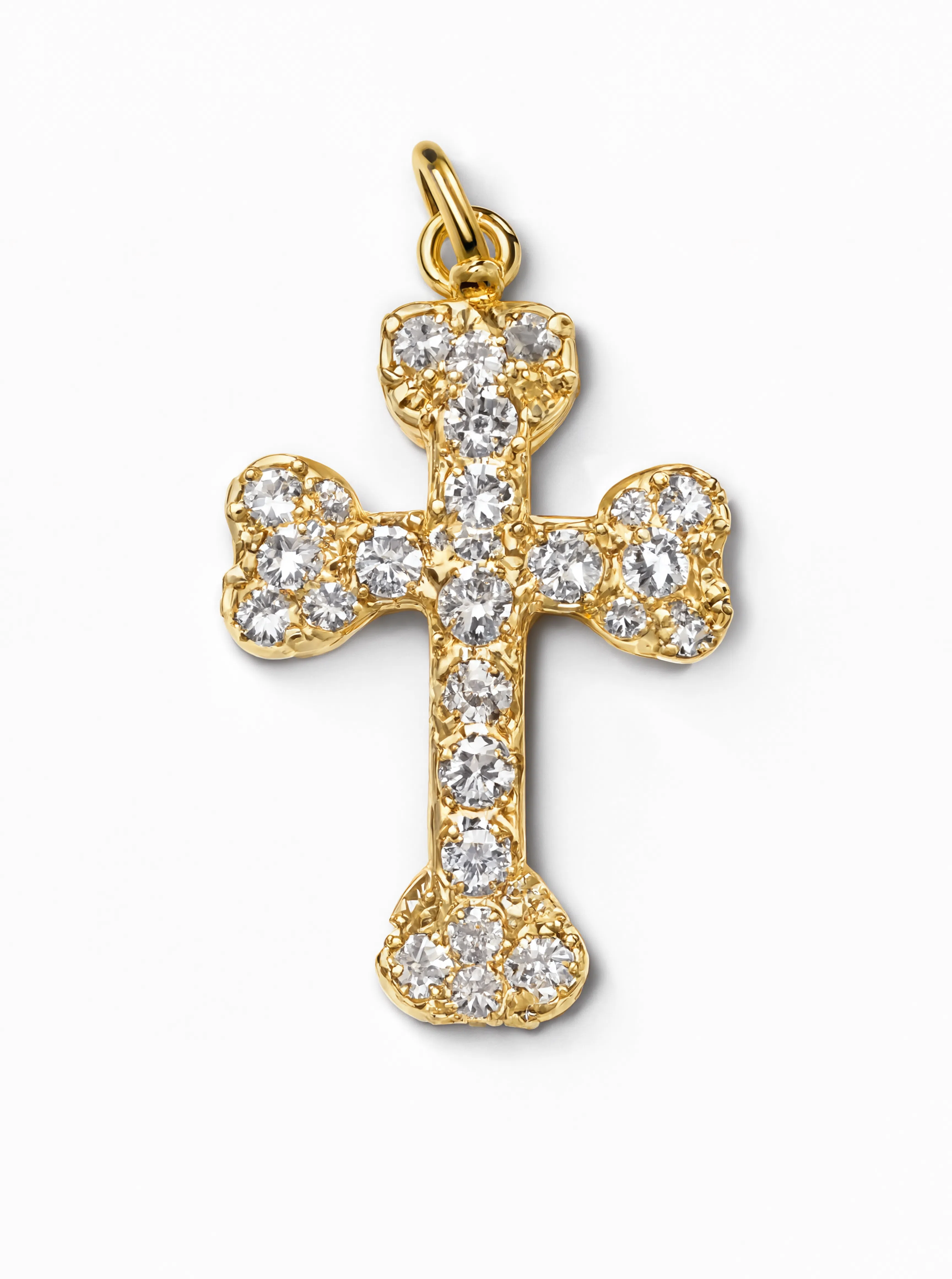 Bud Cross Charm Gold — product view
