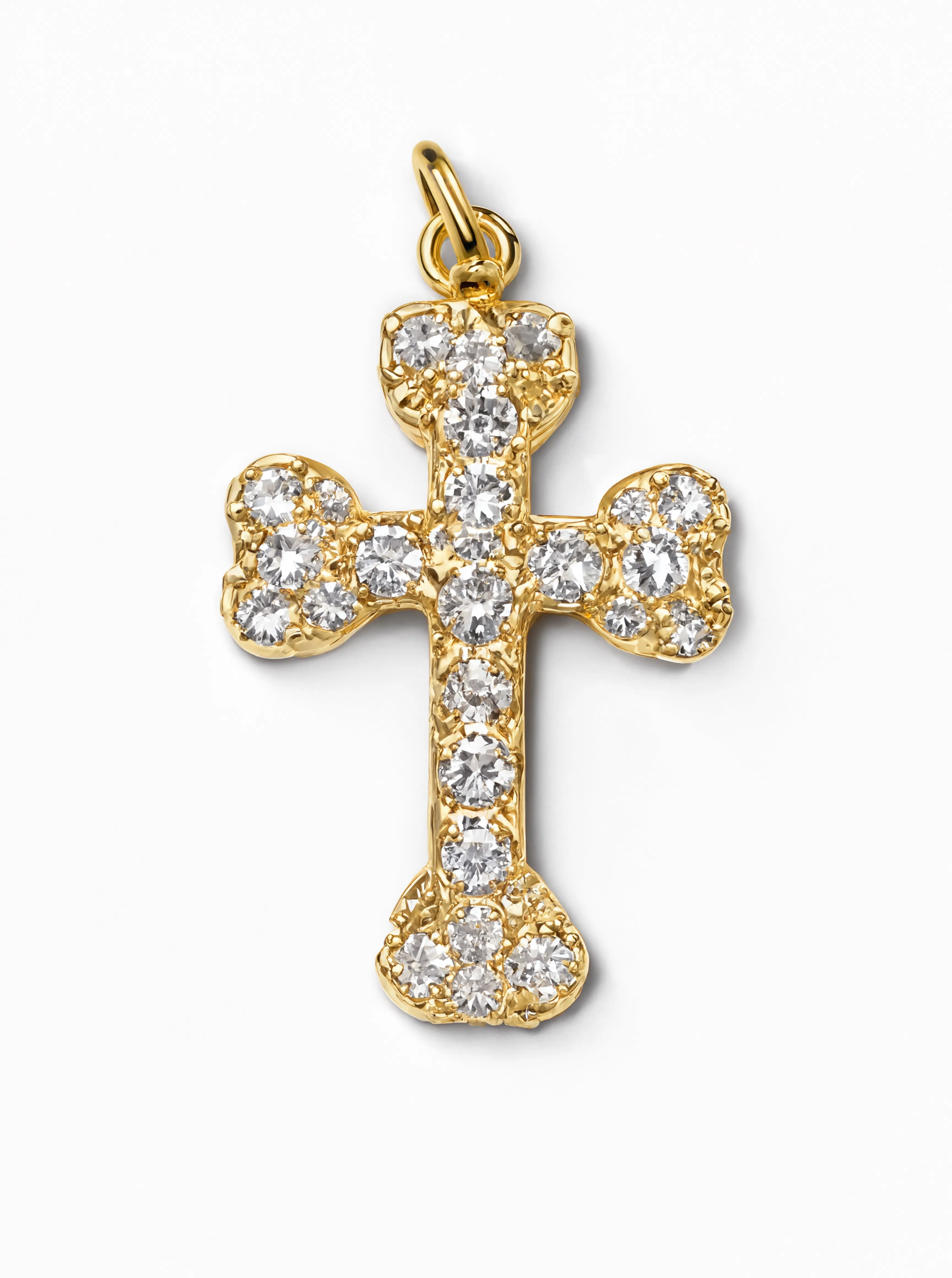 Bud Cross Charm Gold — product view