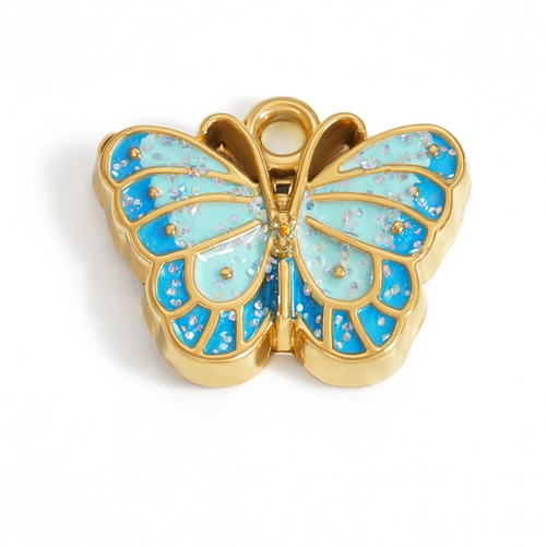 Butterfly Blue Charm Gold — product view
