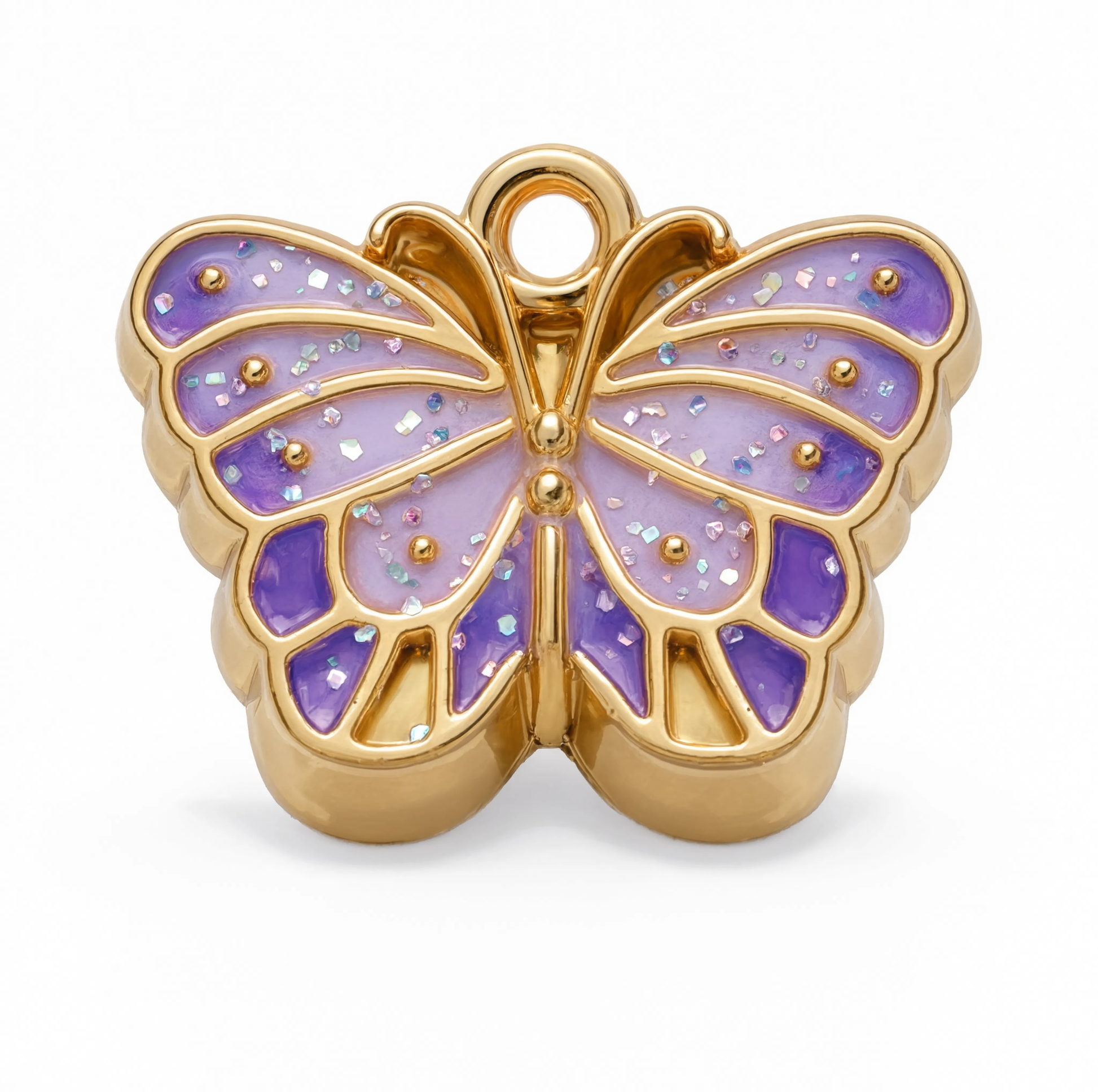 Butterfly Purple Charm Gold — product view
