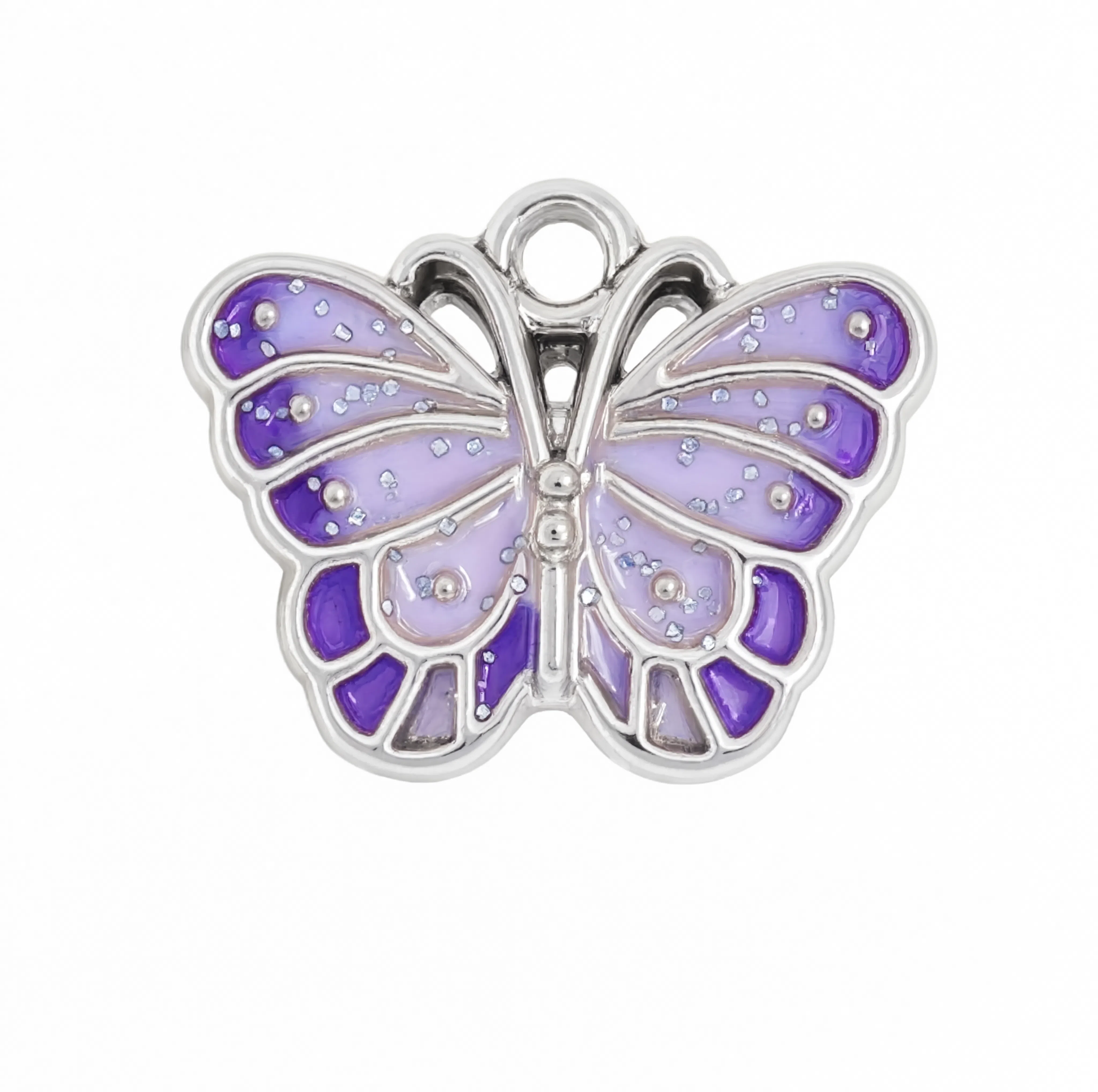Butterfly Purple Charm Silver — product view