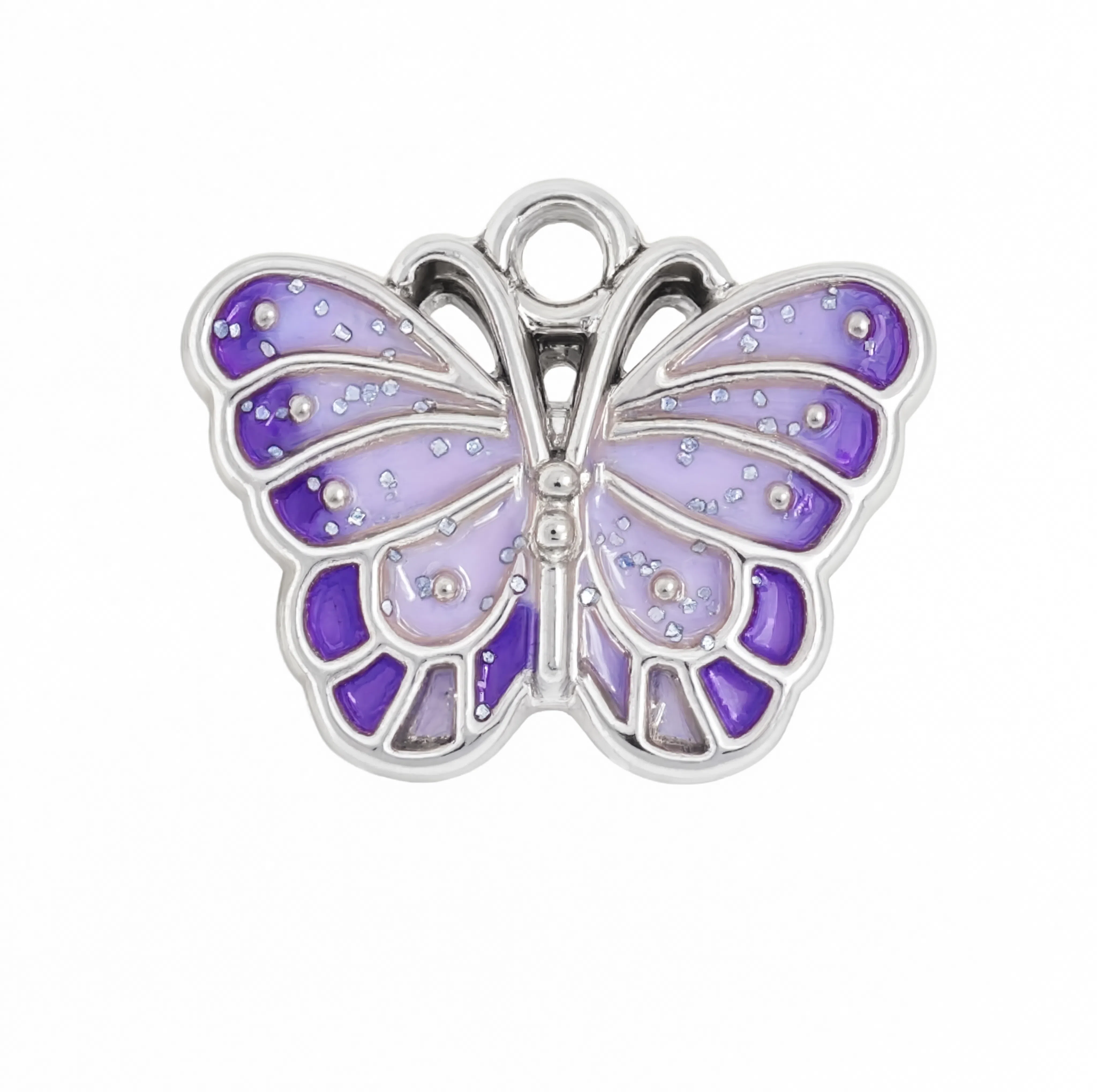 Butterfly Purple Charm Silver — product view