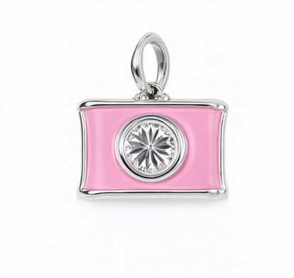 Camera Pink Charm Silver — product view