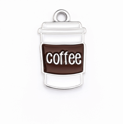 Coffee Cup Charm Silver — product view