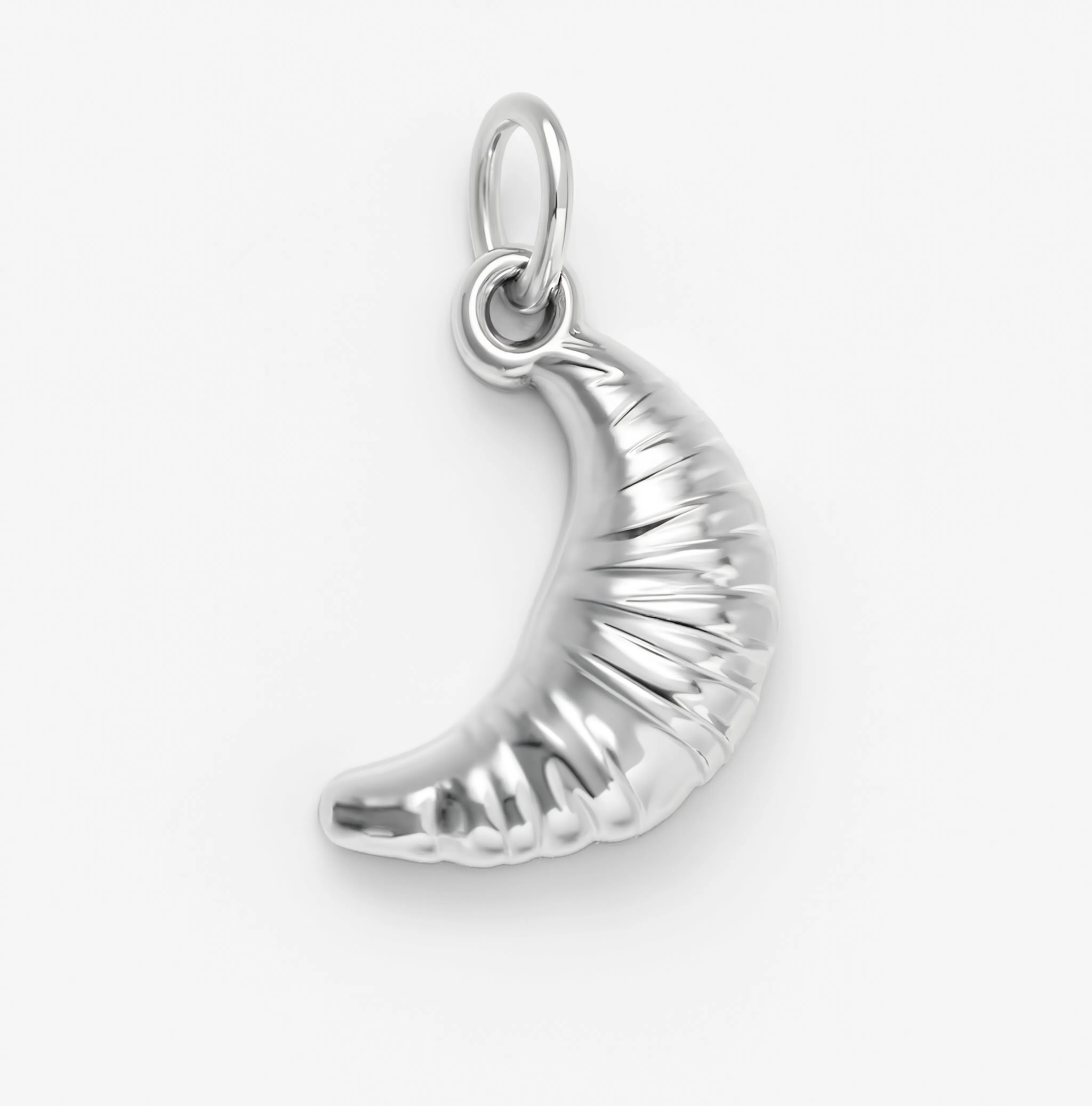 Croissant Charm Silver — product view