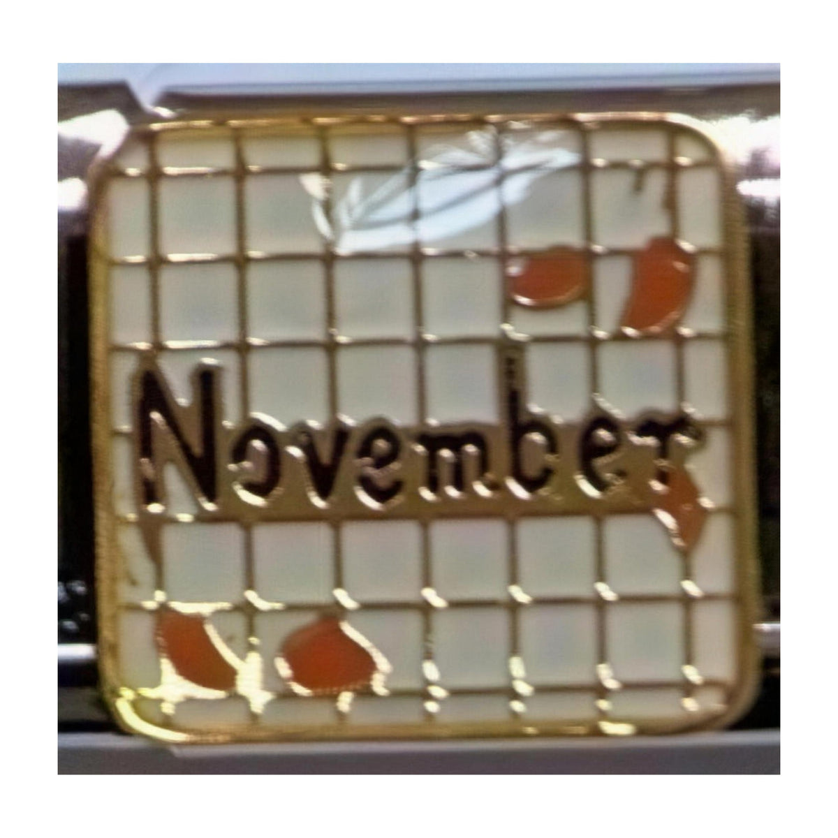 November Italian charm in silver - Barcelona souvenir