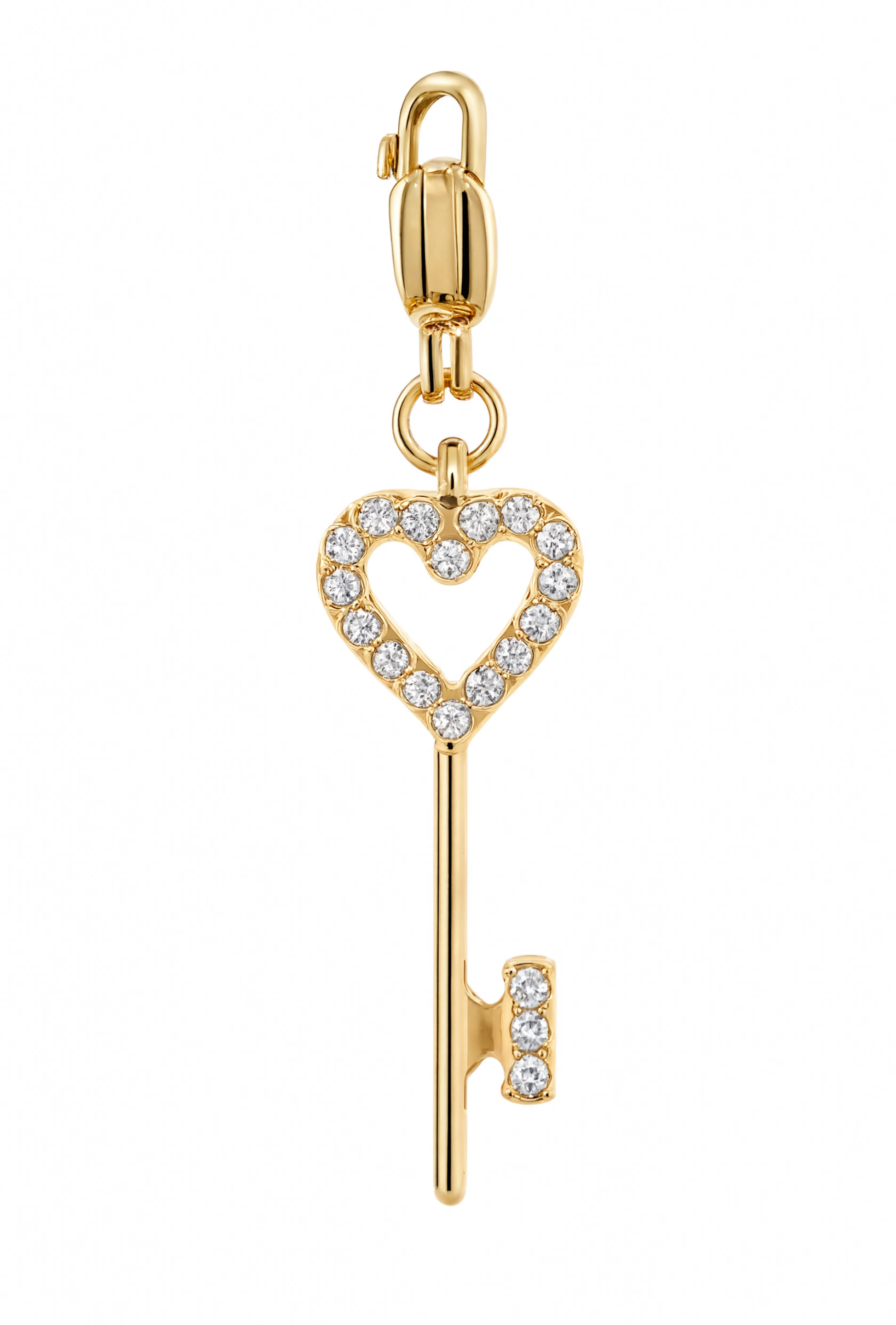 Heart Key Open Charm Gold — product view