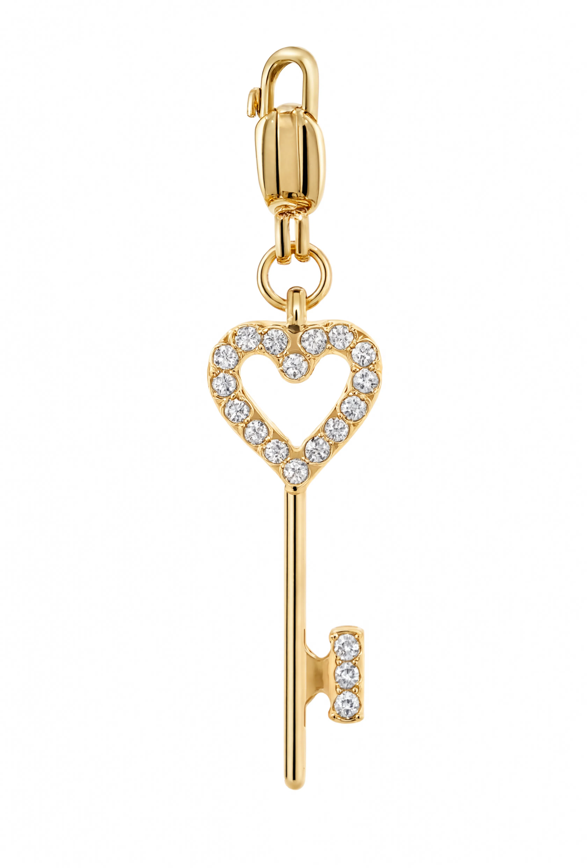 Heart Key Open Charm Gold — product view