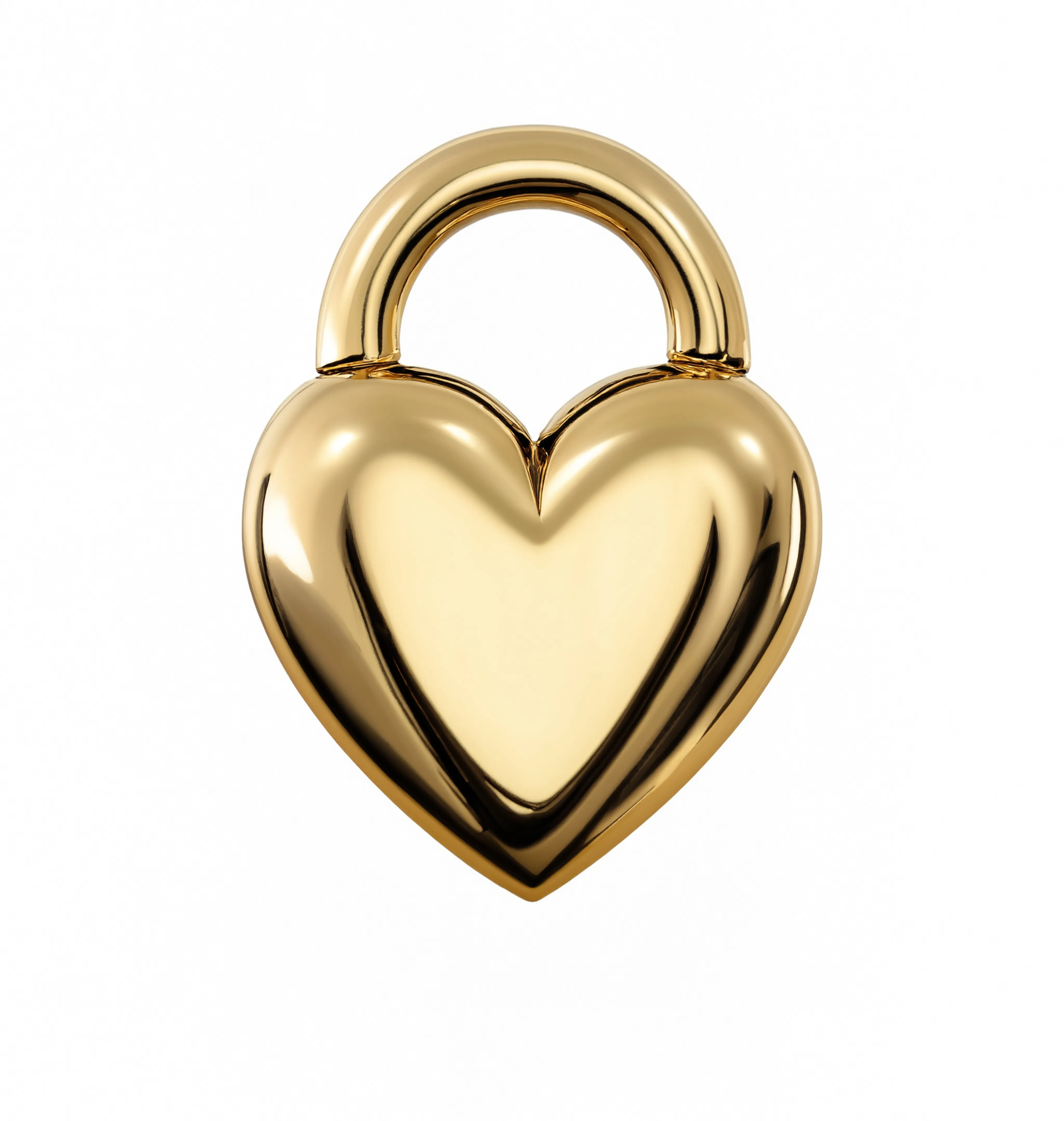Heart Lock Charm Gold — product view