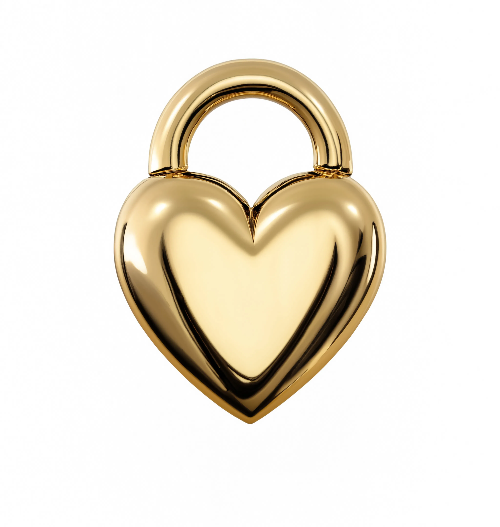 Heart Lock Charm Gold — product view