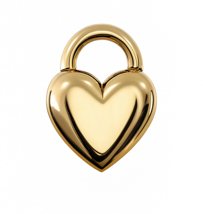 Heart Lock Charm Gold — product view