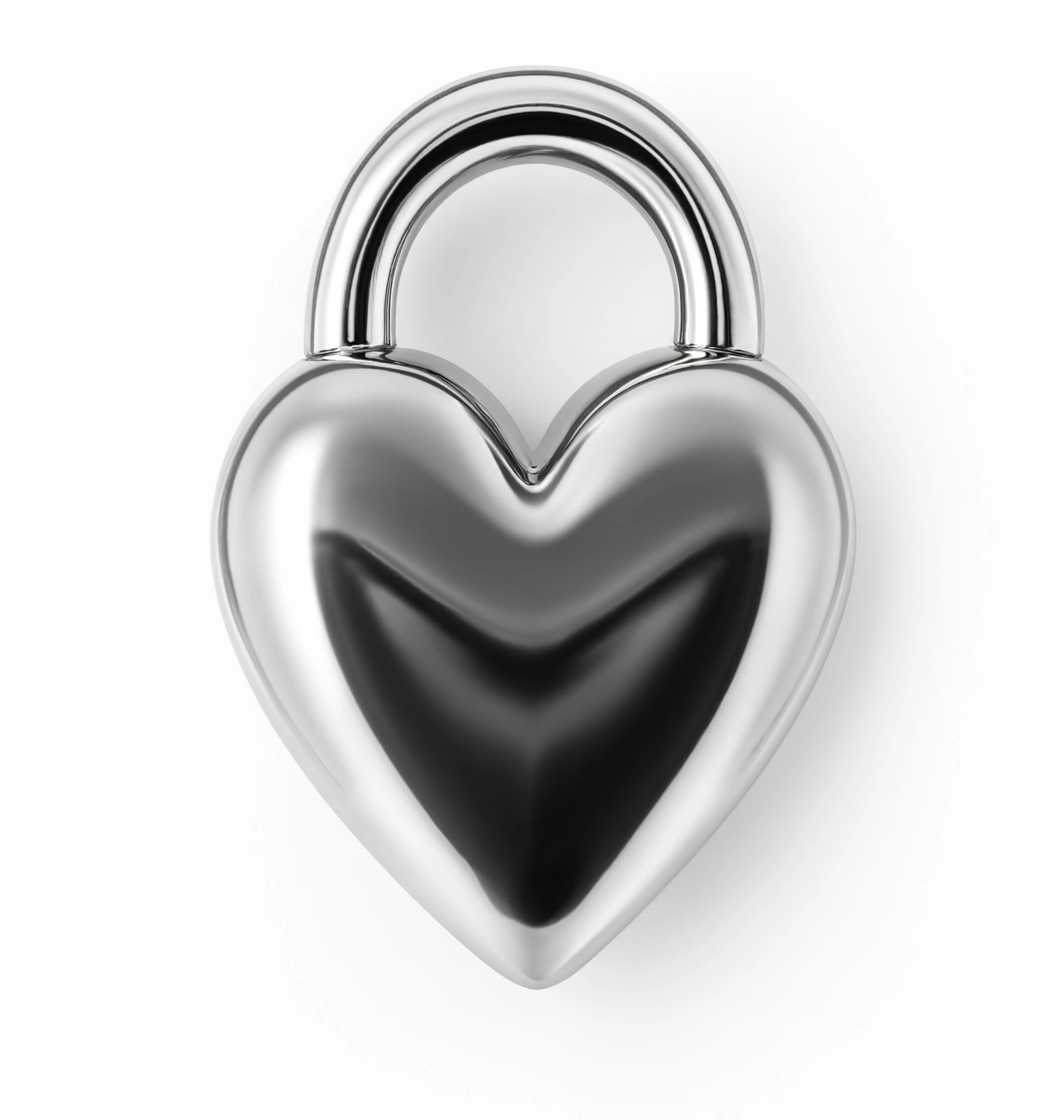 Heart Lock Charm Silver — product view