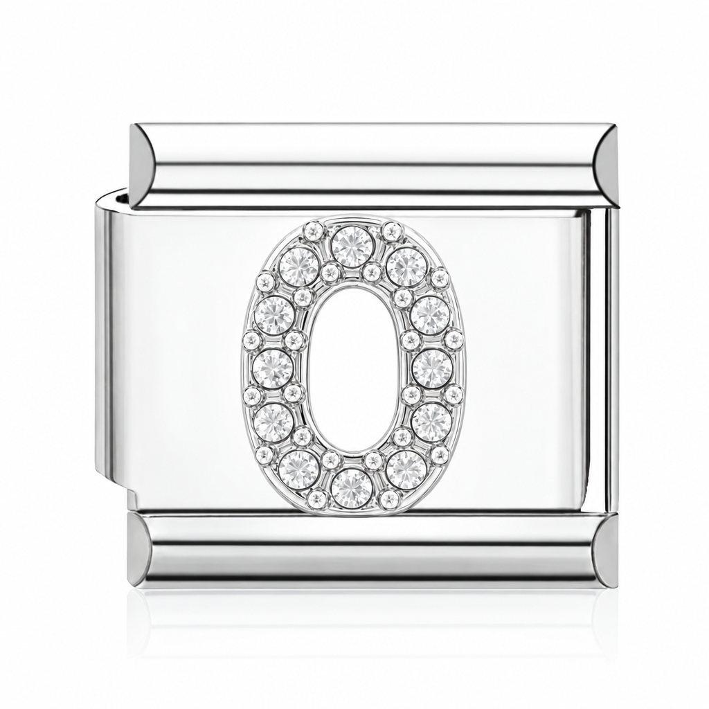 Number 0 Italian charm silver – Barcelona souvenir