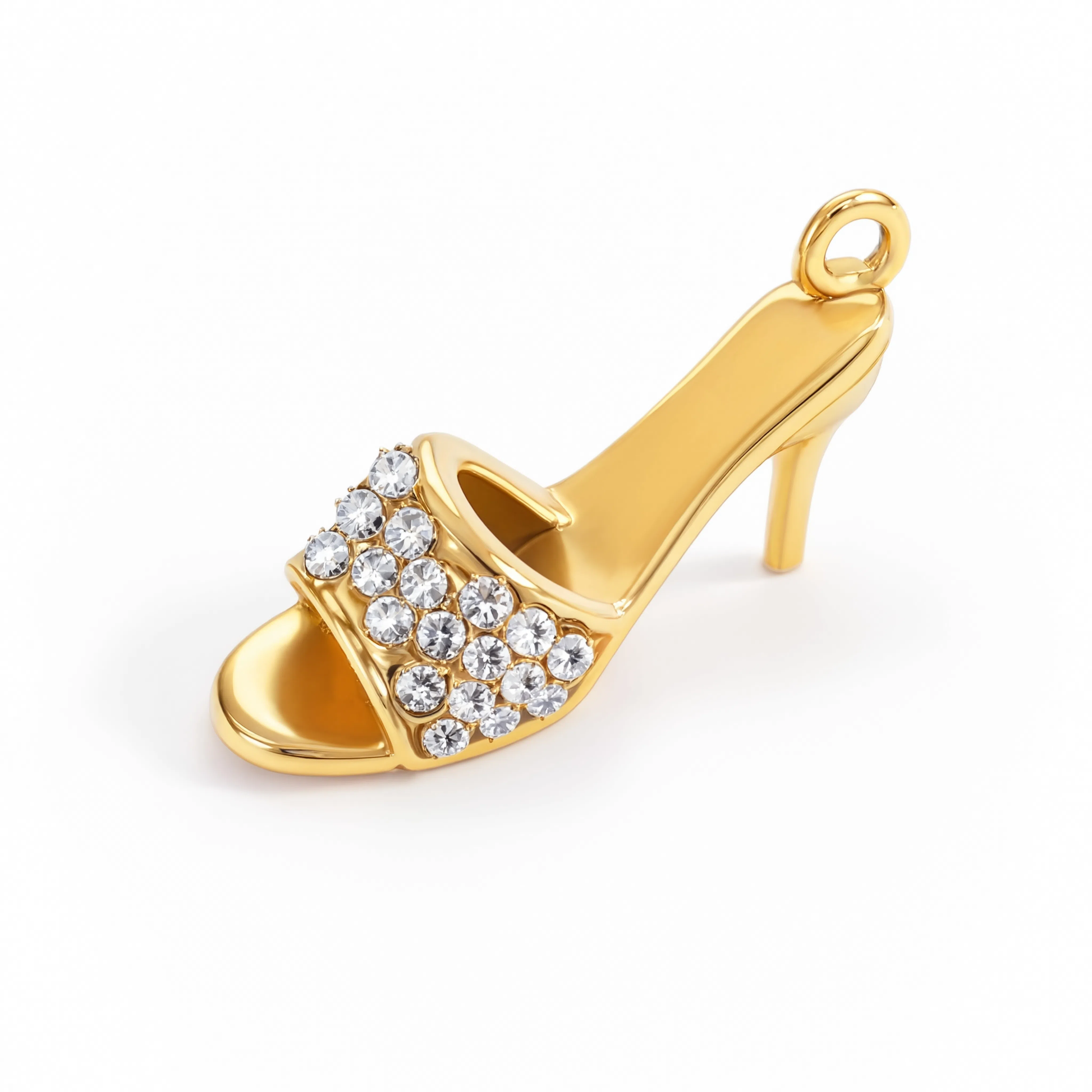 High Heel Charm Gold