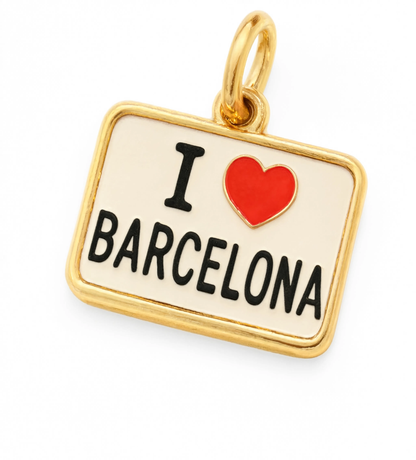 I Love BCN Charm Gold