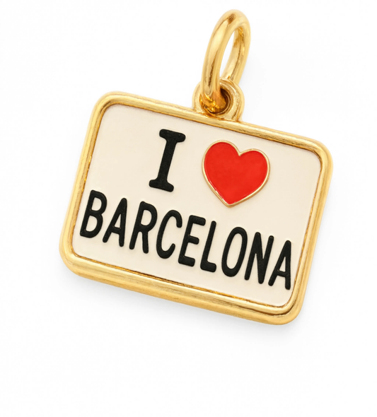 I Love BCN Charm Gold