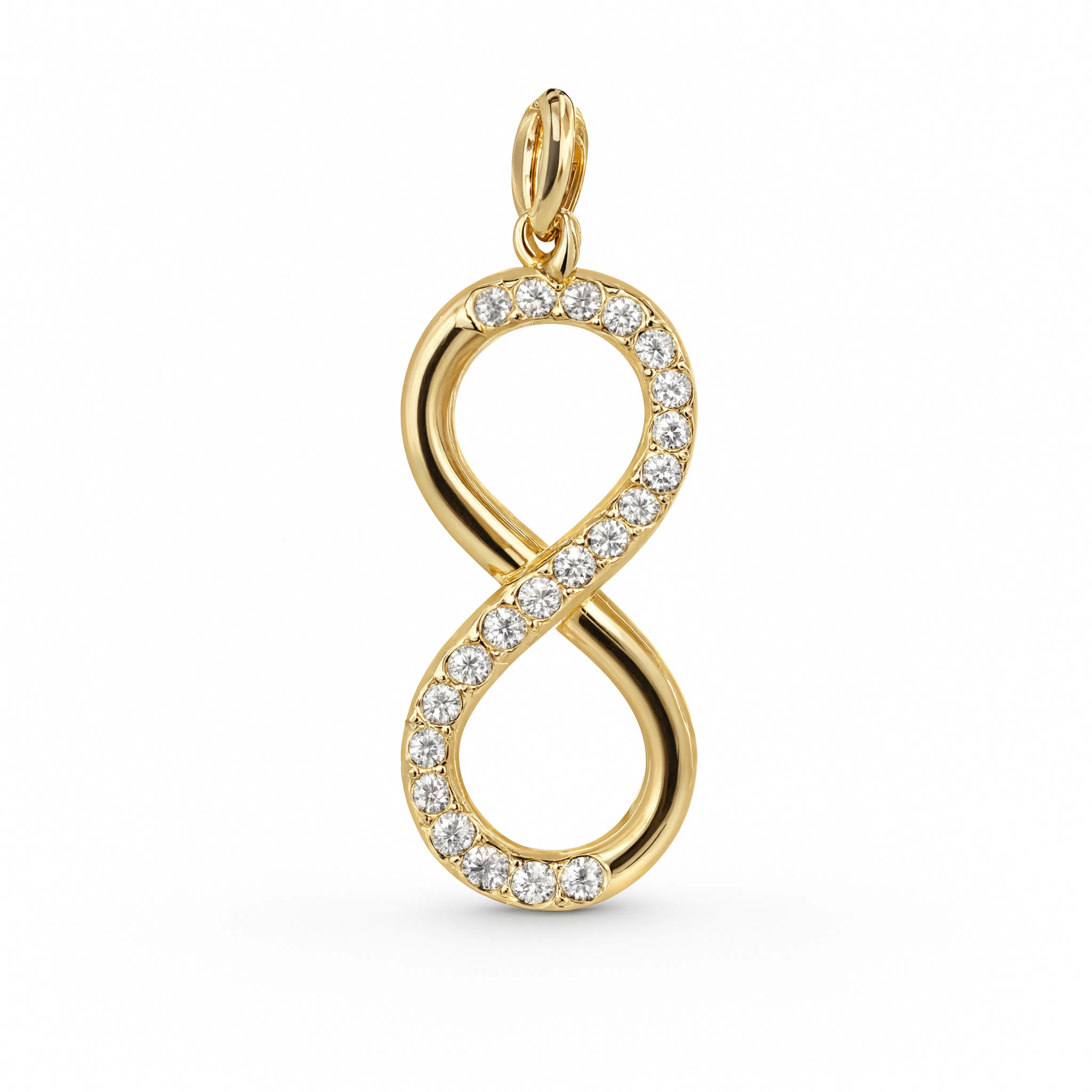 Infinity Crystals Charm Gold — product view