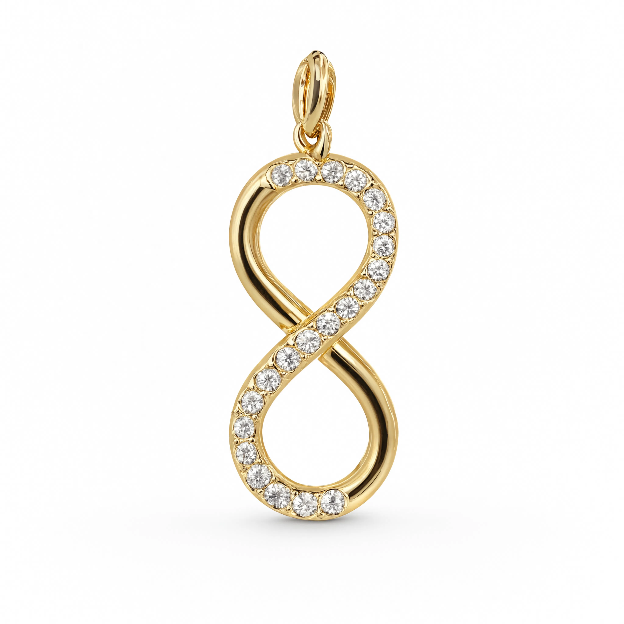 Infinity Crystals Charm Gold — product view