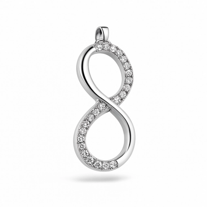 Infinity Crystals Charm Silver — product view