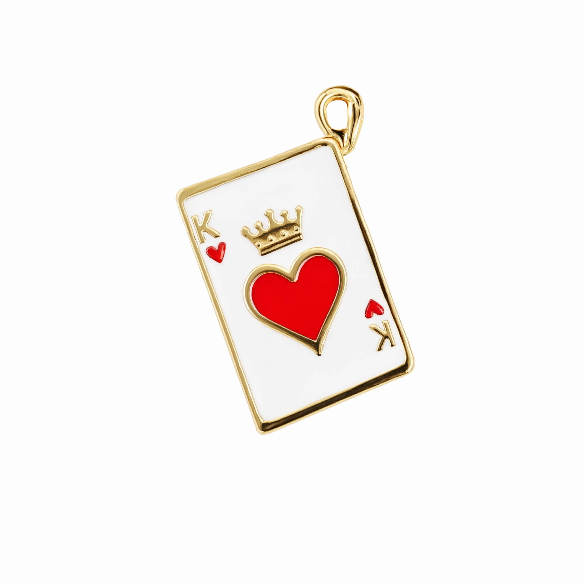 King Heart Charm Gold