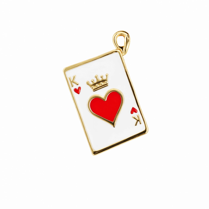King Heart Charm Gold