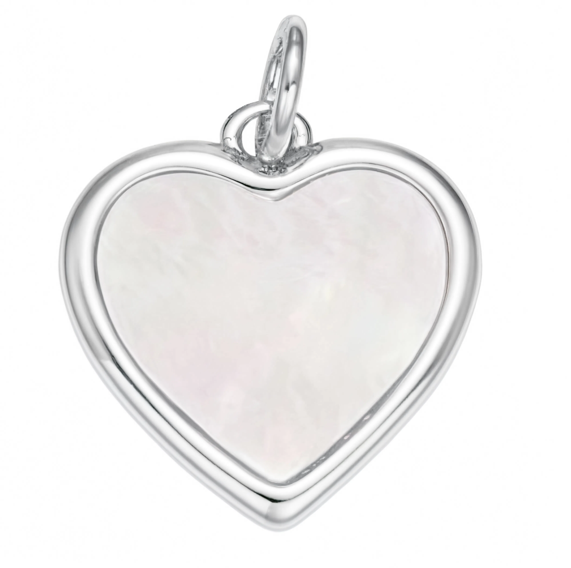 Mop Heart Charm Silver