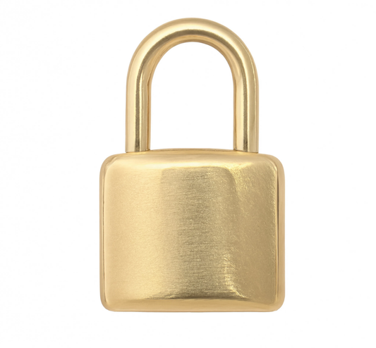 Padlock Charm Gold