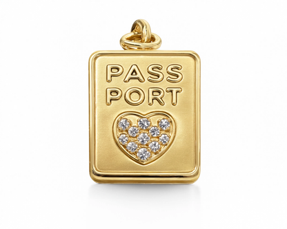 Passport Charm Gold