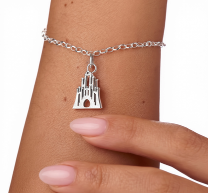 Sagrada Família Charm Silver — worn on bracelet