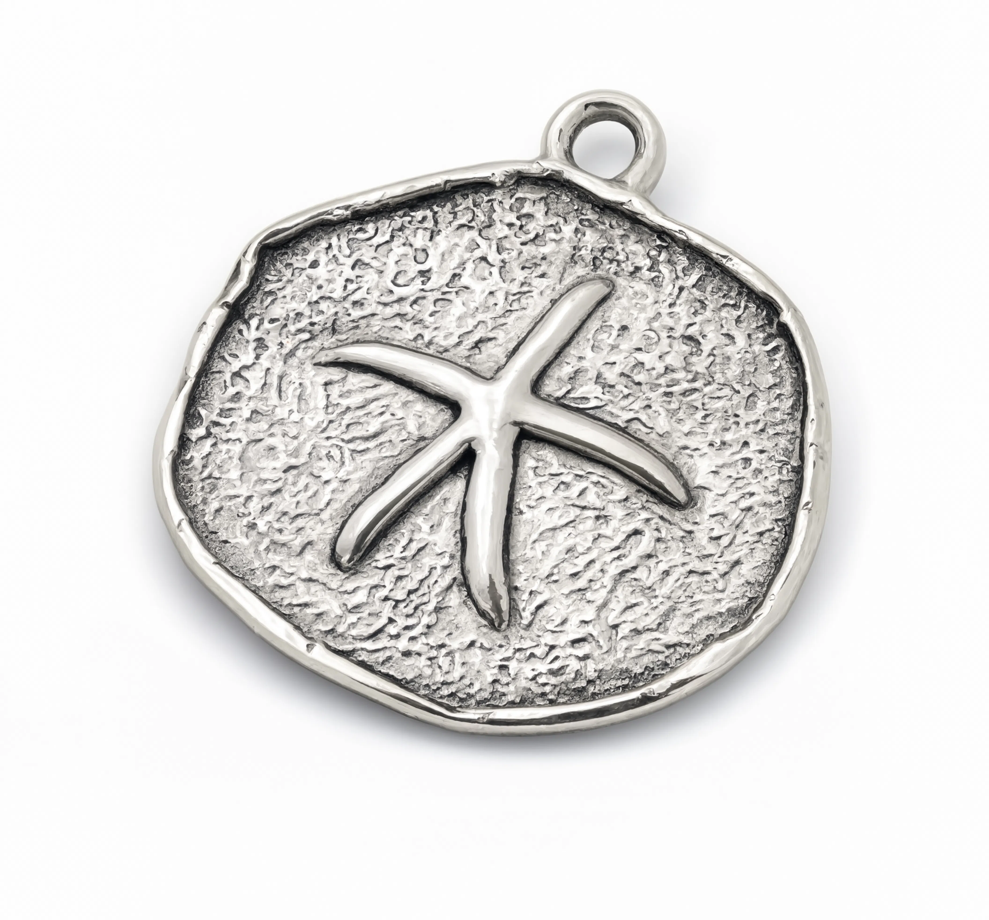 Sand Dollar Charm Silver