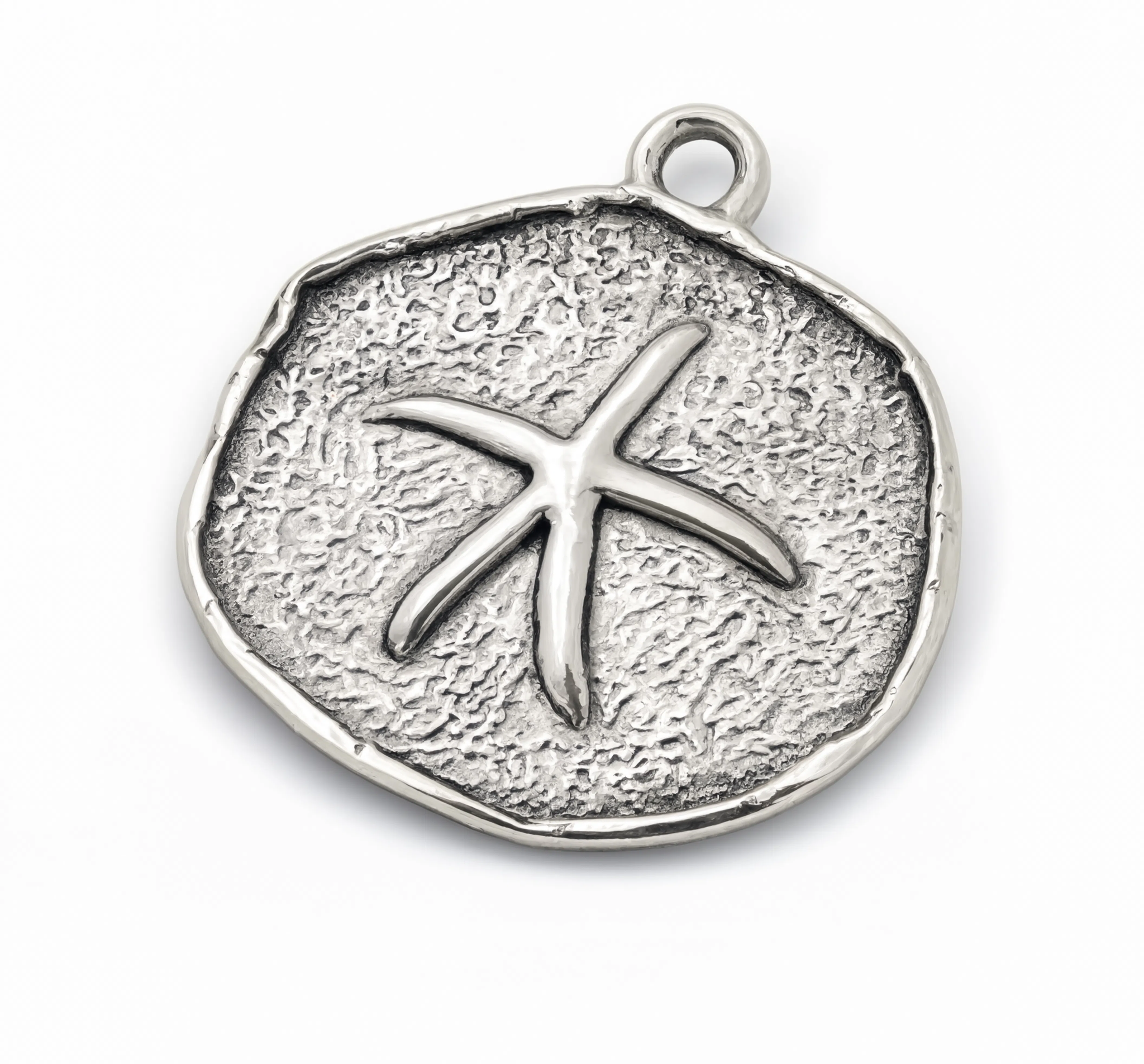 Sand Dollar Charm Silver