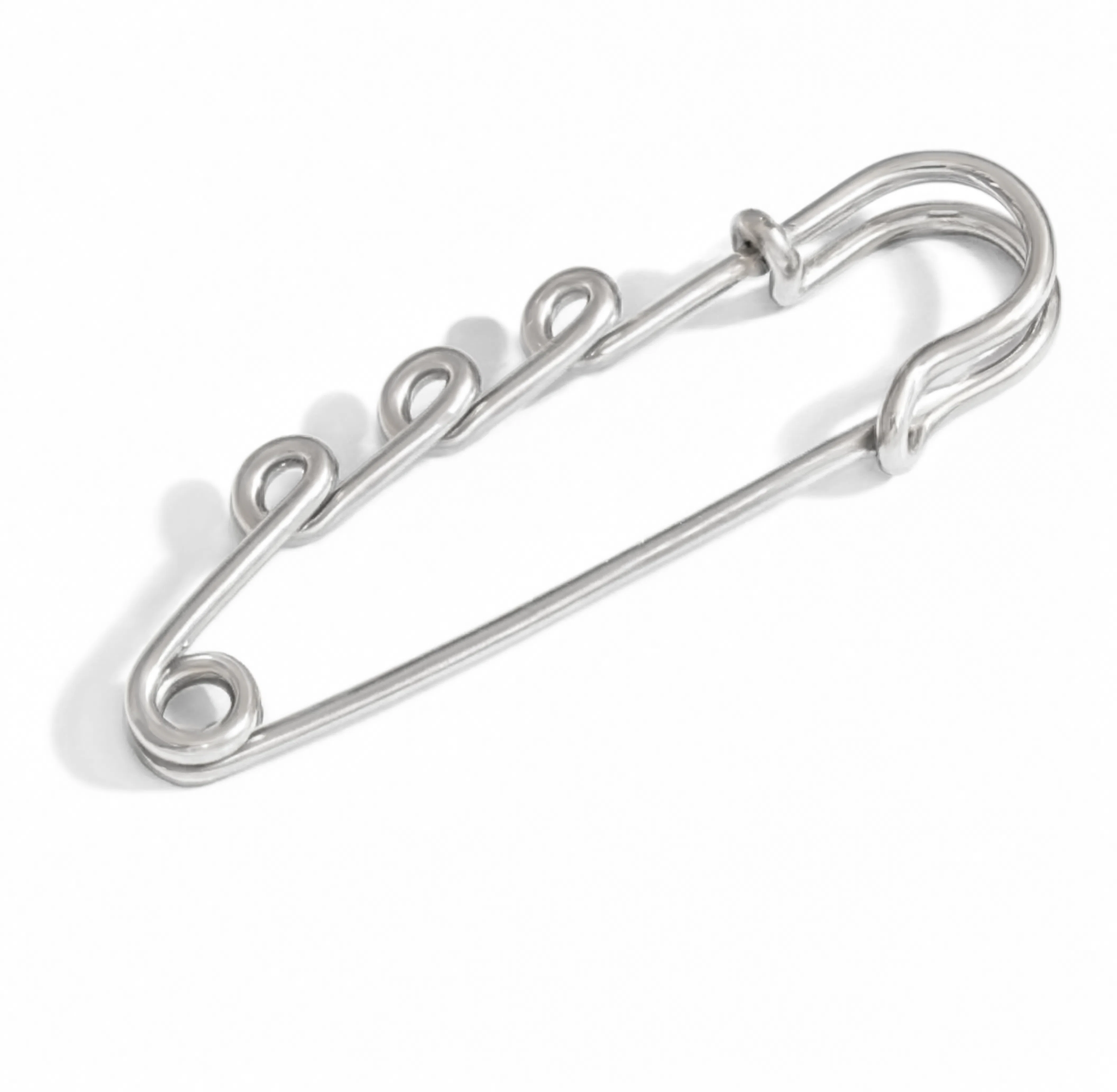 Small Pin 3 Loops Charm Silver